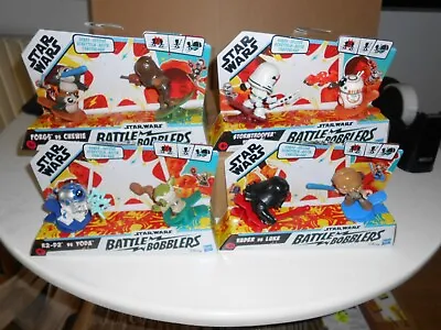 Buy STAR WARS BATTLE BOBBLERS By HASBRO - COMPLETE SET OF 4 PACKS ( 8 CHARACTERS ) • 14.24£