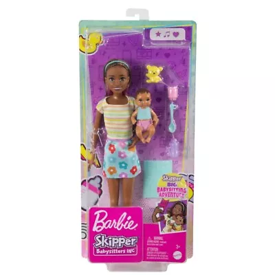 Buy Mattel Puppe Barbie Skipper Babysitters Brunette Doll With Baby / From Assort • 27.97£