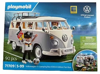 Buy Playmobil 71709 Volkswagen VW T1 Camping Bus EDEKA Edition Fan EM Germany • 50.31£