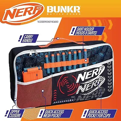 Buy Nerf Bunkr Lock And Load Case Storage Blaster Darts Clips For Extra Accessories • 14.99£