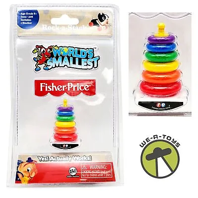 Buy World's Smallest Fisher Price Rock-a-Stack Baby Stacking Toy NRFP • 31.51£