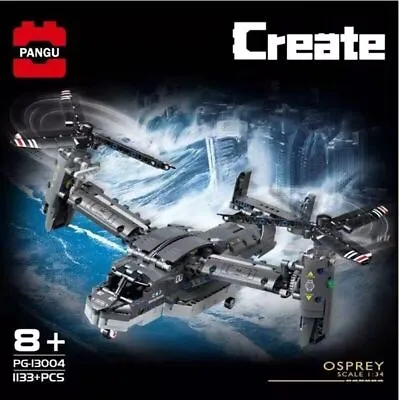 Buy Building Blocks Sets MOC Military Osprey Helicopter Bricks Kids Toys Model 13004 • 95.74£