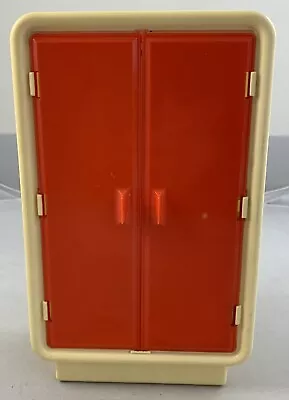 Buy Barbie Bedroom Cabinet Wardrobe Orange Version Vintage 70s 2150 1977 • 6.90£