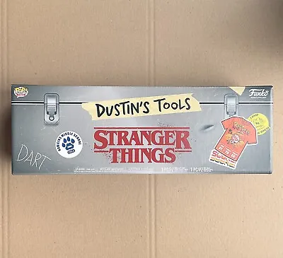 Buy Funko Pop Stranger Things Dustin Tee Box W/ XL Tee #828 + Free Protector • 49.99£