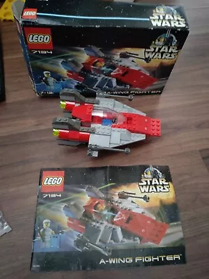 Buy Lego Star Wars A Wing 7134 90s Complete No Mini Figures  • 20£
