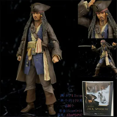 Buy Pirates Of The Caribbean Jack Sparrow PVC Figure Toy Model New In Box 15cm • 28.16£