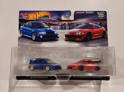Buy Hot Wheels Mitsubishi Lancer Evolution VI '95 Eclipse Twin 2 Pack New And Sealed • 21.99£