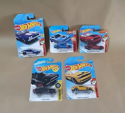 Buy Hot Wheels Models Bundle 5x Dodge American Muscle Cars Rare Challenger, Charger  • 14.99£