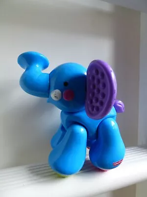 Buy Fisher-Price Baby Toy Click Clack Blue Elephant Sensory Textures • 9.99£