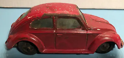 Buy Vintage Bandai Japan Red Tin Friction 7  Volkswagen Bug VW Beetle Toy Car • 58.03£