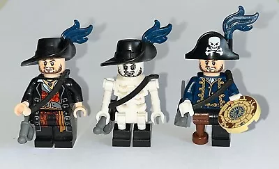 Buy LEGO Pirates Of The Caribbean Hector Barbossa X3 Pegleg Skeleton Musketeer • 29.99£