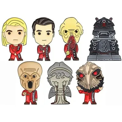 Buy Doctor Who Revolution 7 Pin Badge Collectors Set  - 5059072036214 NEW • 24.85£