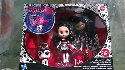 Buy Hasbro Littlest Pet Shop Blythe Black And White Flowers 'n Fashion Collection • 50.27£