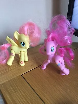Buy My Little Pony G4 Articulated Jointed Ponies Brush-able Hair X 2 Pink Yellow Mlp • 4.60£