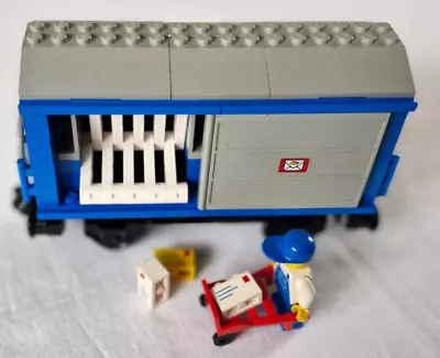 Buy Lego Train Railway Mail Carriage From 4564 Blue Complete • 18£