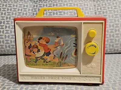Buy Vintage 1960s Fisher-Price Giant Screen Music TV Box Two Tunes Collectable • 14.50£