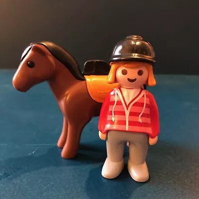 Buy Playmobil 123: Horserider Lady Figure With Horse - • 3£