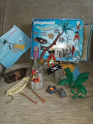Buy Playmobil Pirate Island (4139) Compact Set 2 Figures, Parrot, Treasure + Extras • 10£