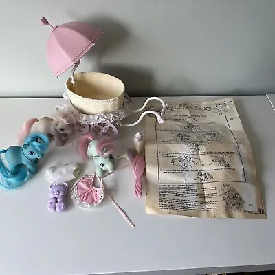 Buy Vintage 1980’s Hasbro My Little Pony G1 Baby Cuddles + Buggy Accessories MLP • 39.50£