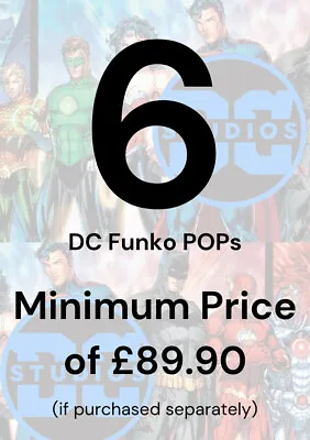 Buy Funko POP Mystery Box - Random 6 Genuine DC Funko POP With Protectors • 54.99£