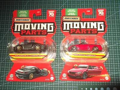 Buy Matchbox Moving Parts 2020 Porsche 911 Carrera 4S And 2020 BMW M4 Cabriolet • 14.50£