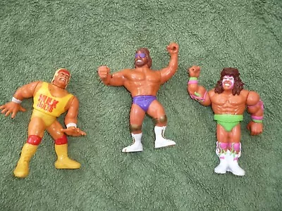 Buy 3 Wwf Hasbro Wrestling Figures,hogan,machoman,ultimate Warrior..uk Post Only • 11.99£