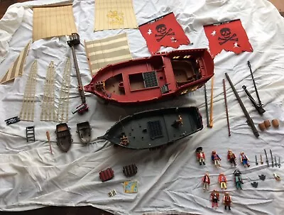 Buy Playmobil Pirate Ships Parts Plus Skull Island Accessories Rare Vintage Job Lot • 34.99£