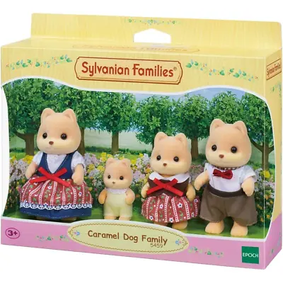 Buy Sylvanian Families Caramel Dog Family Of 4 Figurines EPOCH • 19.99£