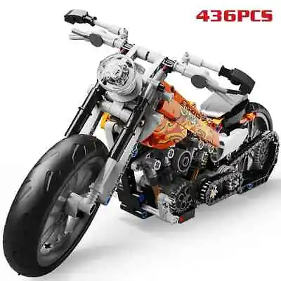 Buy 436pcs Technic Motorbike Orange Building Blocks Kit (No Box) • 21.99£