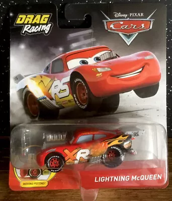 Buy Disney  Cars Lightning McQueen XRS Drag Racing With Moving Pistons! Age 3+ NEW • 5.50£