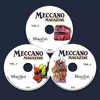 Buy Meccano Magazines 650 Issues 1916 - 1981 On 3 DATA DVD's Manuals/Plans/Construct • 6.99£