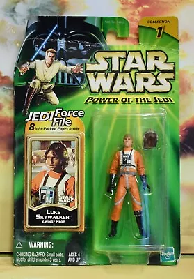 Buy Hasbro Star Wars Carded Power Of The Jedi Luke Skywalker X-Wing Pilot • 14.99£