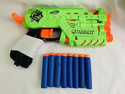Buy Nerf Zombie Strike Quadrot Hand Gun + 8 Ammo (used) • 13.99£