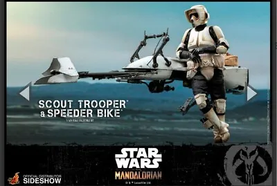 Buy Hot Toys Star Wars Scout Trooper And Speeder Bike The Mandalorian Set • 343.86£