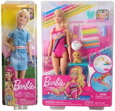 Buy Mattel Dream Villa Barbie Doll Set GHR58 Jeans Dress GHK23 Swimmer (Selection) • 18.99£