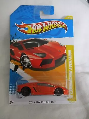 Buy Hot Wheels 2012 Premiere '12 Lamborghini Aventador Orange  Mint In Card • 5.50£