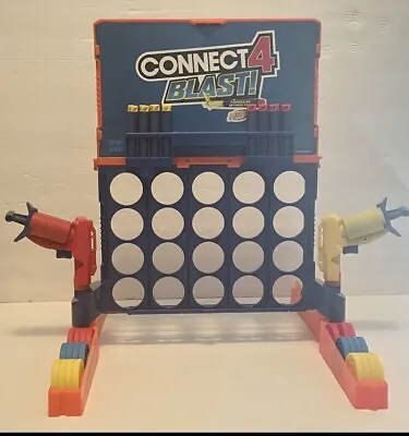 Buy Connect 4 Blast Nerf Hasbro Game 2 Player Includes 2 Blasters 8 Darts 40 Discs • 12.29£