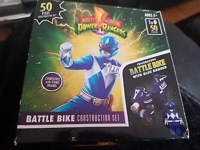Buy Mighty Morphin Power Rangers Blue Ranger Triceratop Battle Bike Construction Set • 4£
