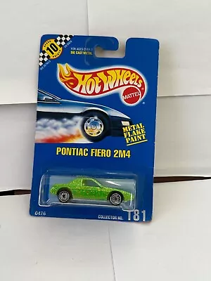 Buy Hot Wheels Blue Card Speed Point Pontiac Fiero 2M4 Green Glitter #181 UH K89 • 8.51£