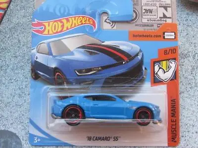 Buy Hot Wheels 2018 #265/365 2018 CAMARO SS Blue HW Muscle Mania New Casting 2018 • 2.98£