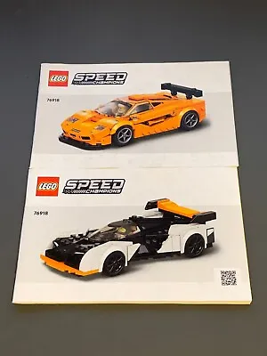 Buy LEGO Speed Champions McLaren Solus GT & McLaren F1 LM 76918 + Instructions • 5£