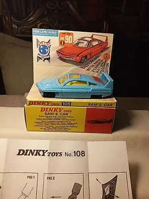 Buy DINKY TOYS - 108 - JOE 90 - SAMS CAR - IN  RARE POWDER BLUE With REPLACEMEN BOX. • 95£