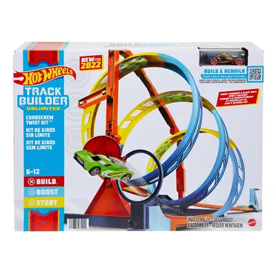 Buy Hot Wheels Track Builder Unlimited Corkscrew Twist Kit Playset Race Track Toy • 44.19£