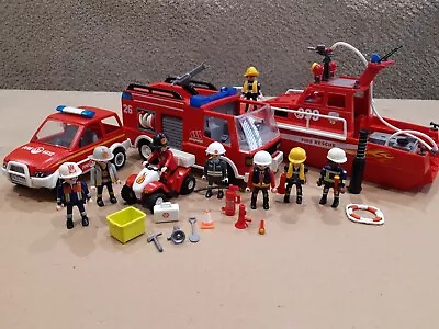 Buy Playmobil Fire Rescue Bundle/Boat/Truck/Car/Figures • 27.99£