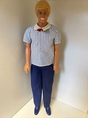 Buy 1983 Ken 12” Vintage Mattel Barbie Doll Straight Arms Blue Trousers White Shirt • 19.99£