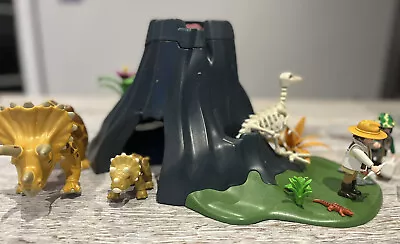Buy Playmobil 4170 Exploding Volcano Dino Triceratops Dinosaur Baby Explorer • 28£
