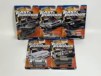 Buy Fast And Furious HW Decades Of Fast 5 Car Set Hot Wheels 1:64 Scale HNR88 979E • 29.99£