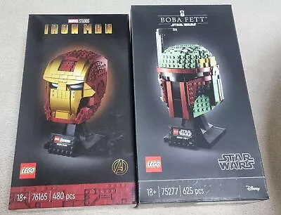 Buy Lego 76165 Super Heroes Marvel Iron Man Helmet 75277 Star Wars Boba Fett Helmet • 214.32£