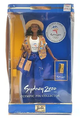 Buy Sydney 2000 Olympic Pin Collector Barbie Doll / African American / Mattel 26302 • 81.84£