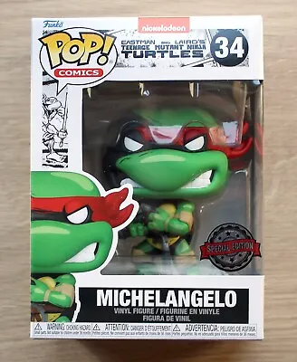 Buy Funko Pop Comics Teenage Mutant Ninja Turtles Michelangelo + Protector • 11.99£